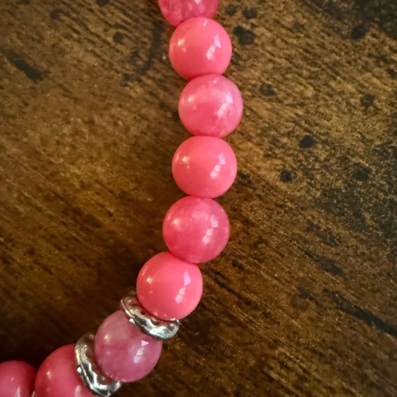 Hello Kitty Sparkling Pink Charm Rhodonite Gemstone Bracelet! - Picture 3 of 6